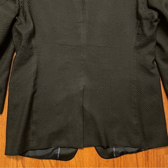 Versace two button single breasted black wool silk textured sports coat blazer - Picture 9 of 15